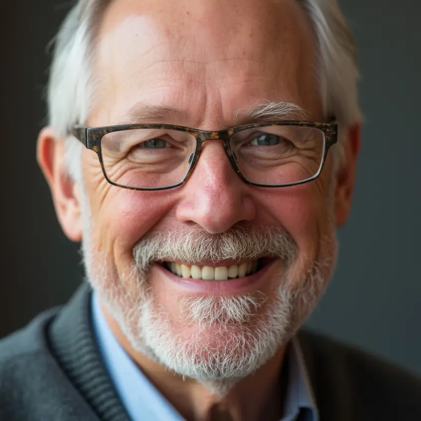 Close up potrait image of older man